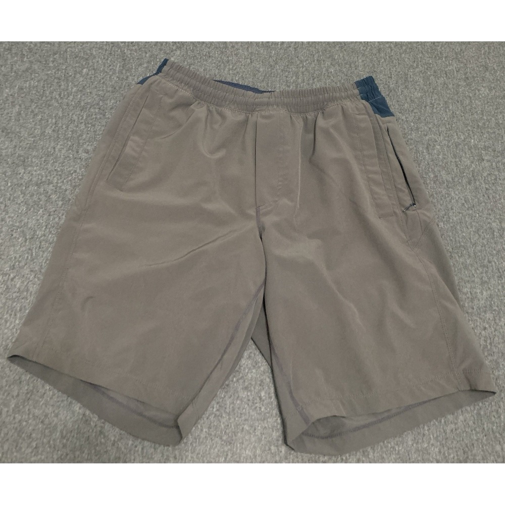 Birddogs Gray Athletic Broomstick Shorts 9" Inseam Lined Zipper Pockets - Size M